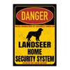 Landseer Sign Danger Security System Door Sign Dog Sign Warning