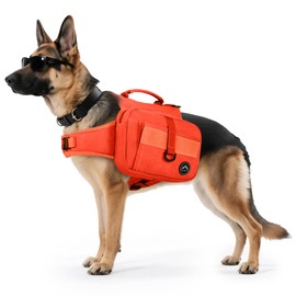 Himal Outdoors Dog Backpack & Saddle Bag, Tactical Hiking Backpack for Large Dogs with Side Pockets & Adjustable Strap