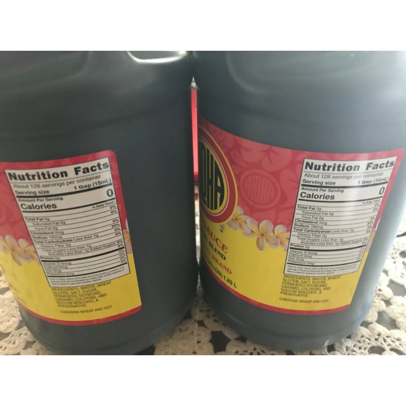 Aloha Shoyu (2) 1/2 Gallon Hawaii Aloha Soy Sauce =