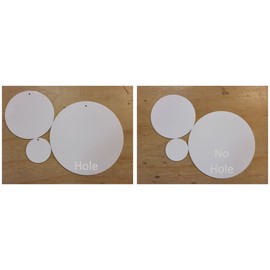 250 Laser Cut White Acrylic Blank Round Discs Smooth Edge Plexiglass Circles 1/8 inch (3 mm) with or Without Holes DIY Crafts Keychains Jewelry Gift Tags (2", with Hole)