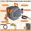 TLGREEN Retractable Garden Hose Reel, 1/2in x 100 ft Water