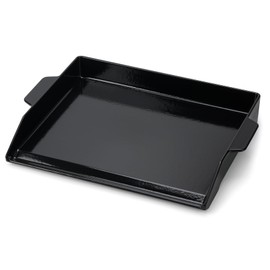 Onlyfire Universal Enamelled Cast Iron Cooking Griddle, Nonstick Coating Griddle Flat Top Grill Plate with Extra High Sidewalls for All Gas Grills and Range Oven, 18.5" x 14"