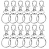 12Pcs Keyring Clip with Keyring Rings, Silver Key Ring Clips,