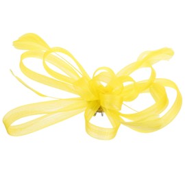 Happyyami Fascinator Hair Clip Plume Ribbon Hairband Wedding Bridal Party Hair Accessory Clip Decorative Brooch For Cocktail Tea Party Wedding