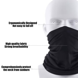 RIBHNXHI Face Shield Scarf Breathable Cooling Ice Silk 2 Pack UPF 50 Multifunctional Stretchy Daily Protection