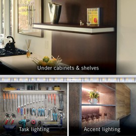 Armacost Lighting RigidStrip 12V 12" Linkable LED Strip Light Diffuser Kit 3000K 311120