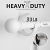 White Curtain Rods for Windows 16-88 inch, 1 inch Decorative