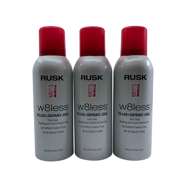 Rusk W8less Spray Gel Firm Hold 5.3 OZ Set of 3