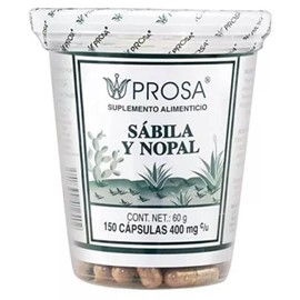 Suplemento De Sábila Y Nopal Prose By Gaero Shop | 150 Cápsulas | 400mg