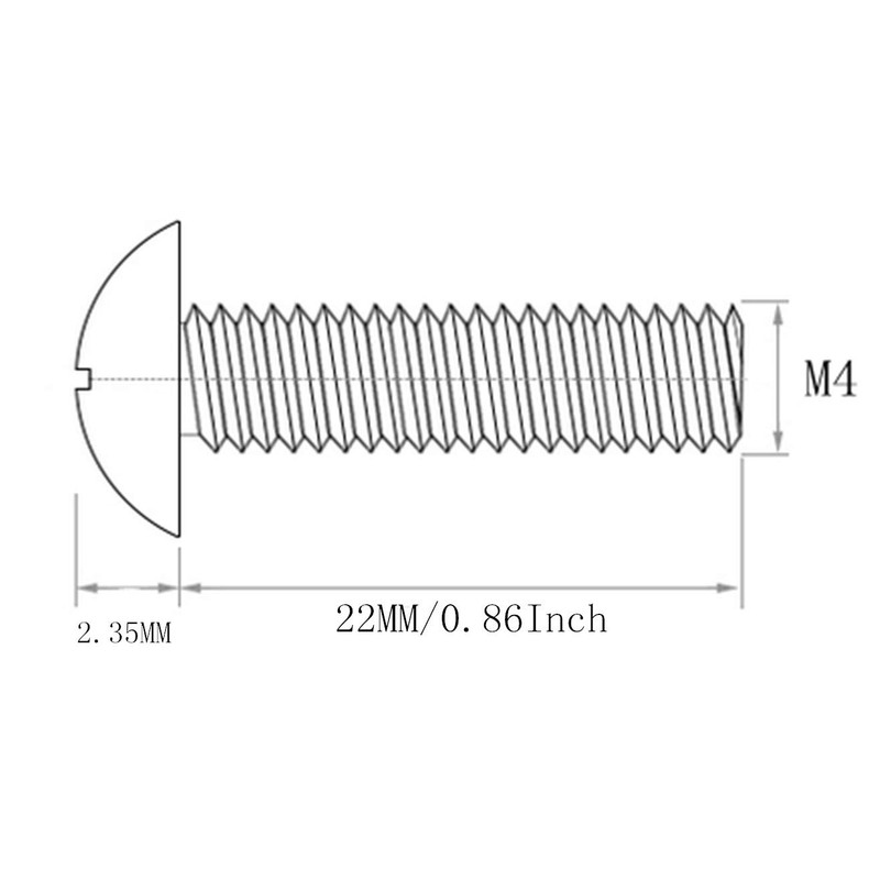 50pcs Metric M4 x 22mm Drawer Knobs Pull Handle Screws
