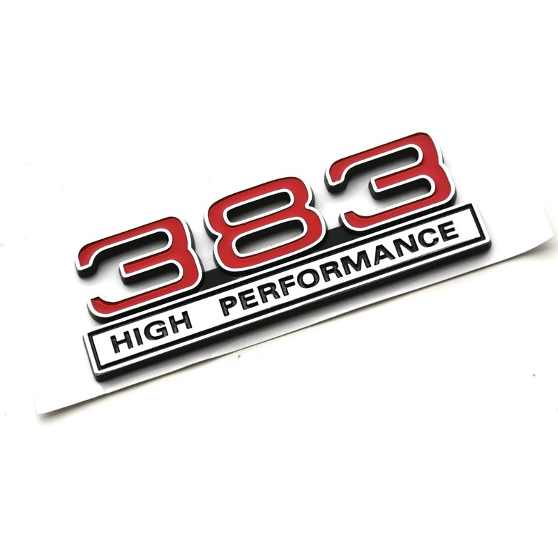 2pcs 383 6.2L High Performance Engine Emblems Badge 3D Decals