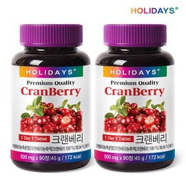 Holly Days Cranberry Tablet 90 tablets 2 bottles / 홀리데이즈 크랜베리 타블렛 90정 2병