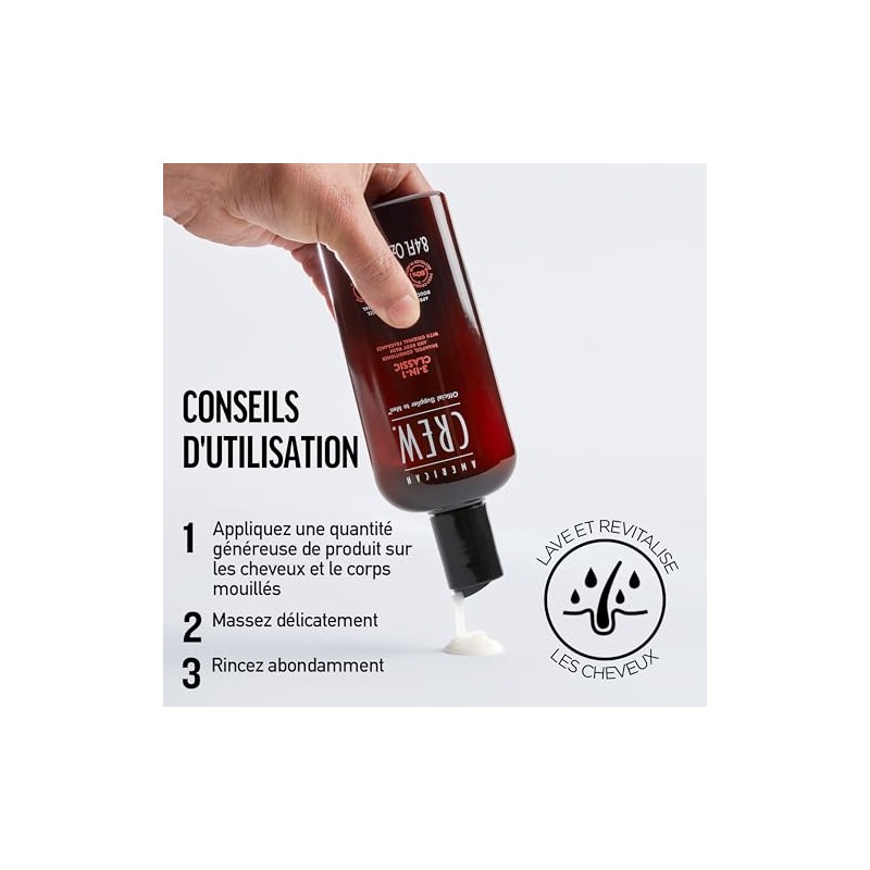 American Crew Shampoo Classic 3 In 1, 450 Ml