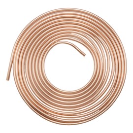 MospdyGear 5/16" Car Brake Line Tubing, 25ft Tubing Coil for Vehicle Copper Tone, Replacement for Braking Systems Fuel Systems Transmission Systems