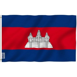 Anley Fly Breeze 3x5 Feet Cambodia Flags - Kampuchea Flags Polyester