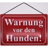 Blechschild mit Kordel 18 x 12 cm Eingangs Schild: Warnung