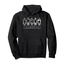 Retro Aesthetic Analog Vacuum Tubes Audio Design Pullover Hoodie