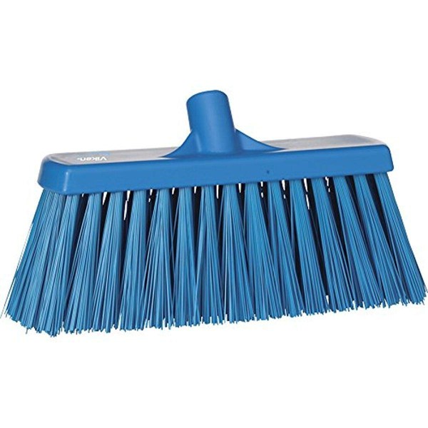 Vikan, Blue Broom,Push,Stiff,12.75",PP/PET, 2915