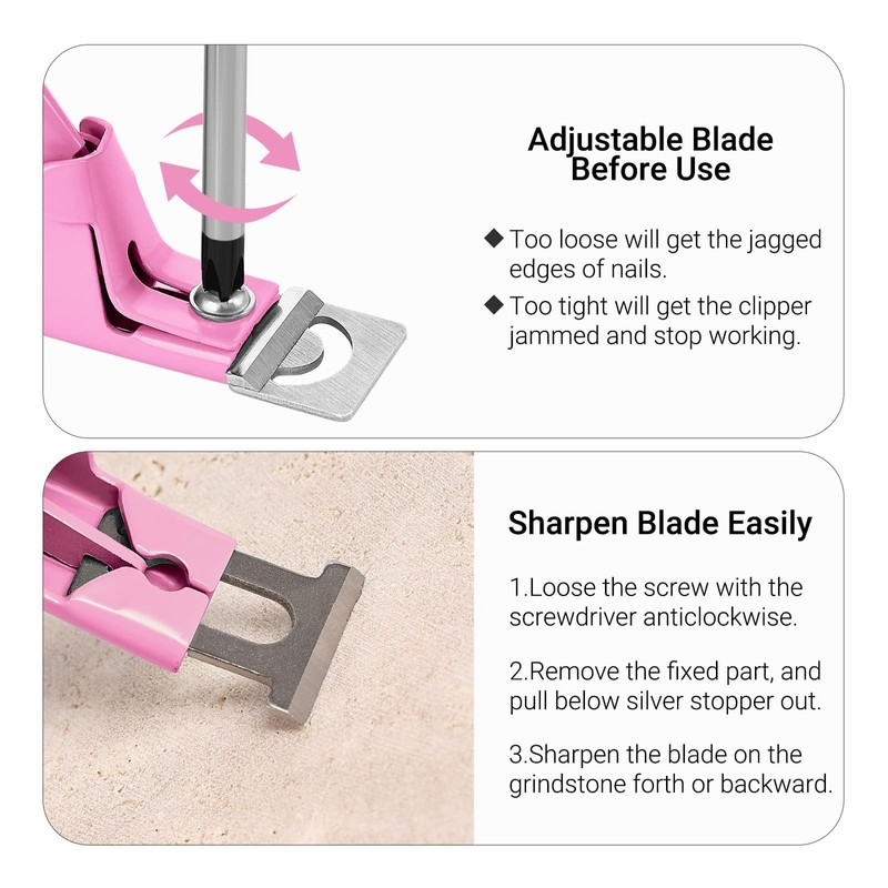 MelodySusie Acrylic Nail Clippers with 15Pcs Magnets Tip Cutters for