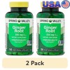 Unbranded 2 Pack Spring Valley Ginger Root Dietary Supplement Capsules