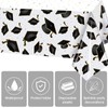 Tranqun 3 Pcs 2025 Graduation Party Tablecloth Graduation Cap Rectangle