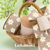 LaRibbons Daisy Wired Edge Ribbon 2.5 Inch x 12 Yards,