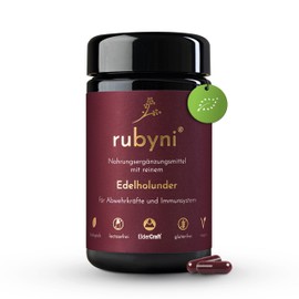 rubyni rubyni? Edelholunder (90 Kapseln) ? 300mg Holunderbeeren Extrakt hochdosiert ? Bio Edelholunder mit 100% ElderCraft? ? Schwarzer Holunder ? Immunsystem st?rken ? 100% Bio & Vegan