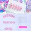 Press on Square Nails Medium Glossy Full Cover Acrylic Pink