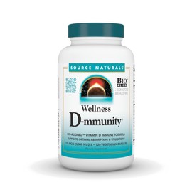 Source Naturals Wellness D-mmunity, Bio-Aligned Vitamin D Immune Formula, Supports Optimal Absorption and Utilization* - 120 Vegetarian Capsules