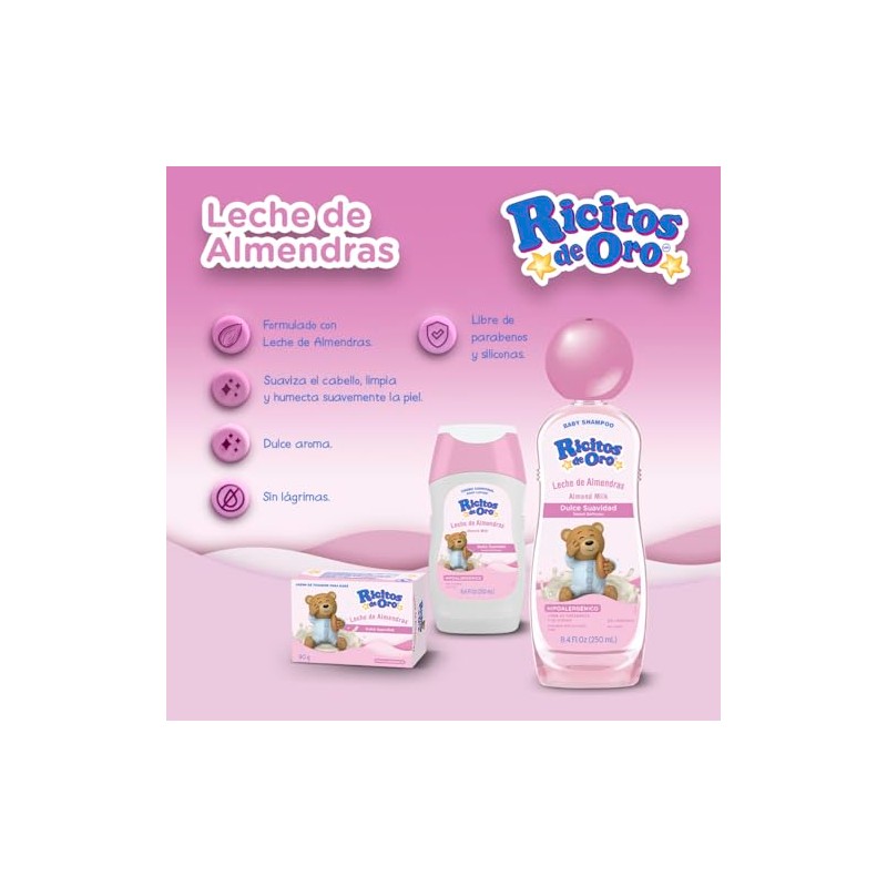 Ricitos de Oro, Jabón Corporal Leche de Almendras | Jabón