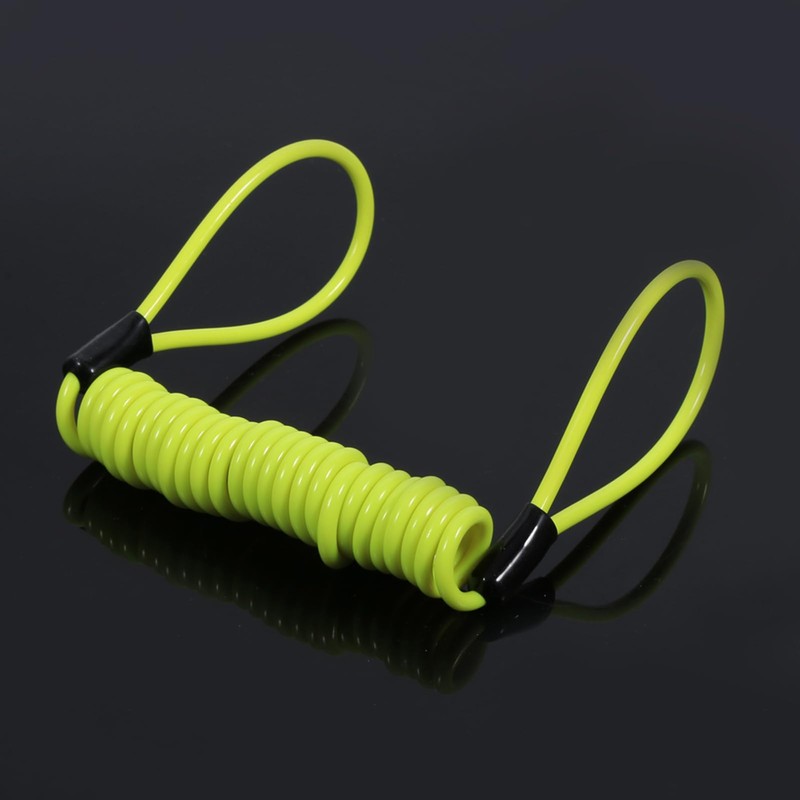 Motorcycle Bicycle Alarm Disc Lock Anti-Theft Spring Reminder Coil Cable