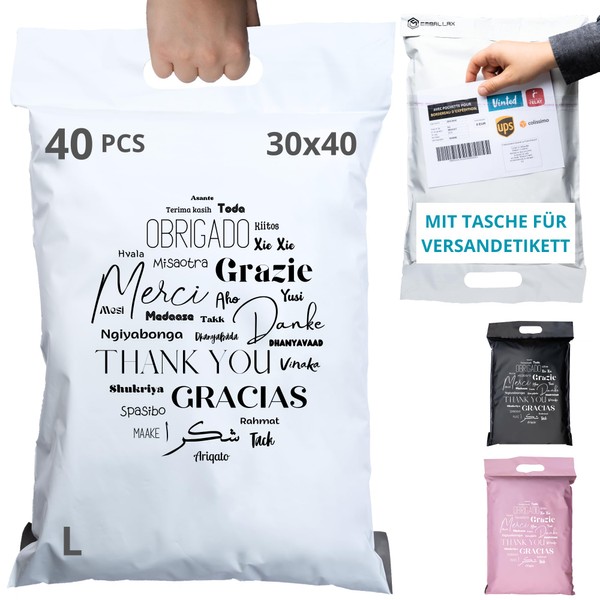 Pack of 40 Mailing Bags with Shipping Note – L