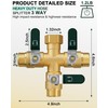 EBH Garden Hose Splitter 3 Way, Heavy Duty Solid Brass