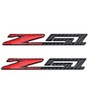 2Pc C7 Z51 Emblem Carbon Fiber 3D Badge Nameplate Sticker