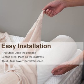 YIHATA Bed Rail for Toddlers, 1 Pack Portable Foam Bed Bumper with Non-Slip Machine Washable Cover, Bed Guard Rail for Full Size Beds, Bed Rail for Kids, Adults, and Seniors