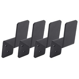 2x4 Door Barricade Brackets Heavy Duty Metal Drop Open Bar Security Door Lock Bracket | Door Barricade Closed Bar Holder with Pin Hole | Easy and Effective Security Measure (4)