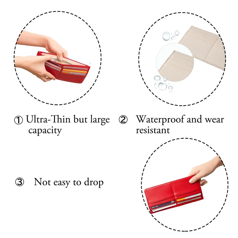jessimi Slim Credit Card Wallet for women Long Card Holder