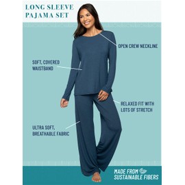 Vanity Fair Women's Beyond Comfort Modal Pajama Set (Short, Long Sleeve-Lilac Chalk/Spicy Leopard, XX-Large