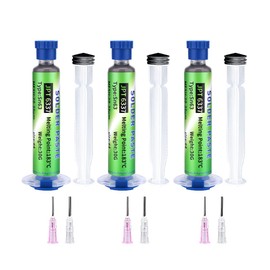 Sn63/Pb37 Tin Solder Paste, 183℃ Melting Point, 20-38µm Tin Paste For Electronic, Soldering Flux for PCB, IC, BGA, SMD Repair (3 Pack)