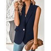 KateModa Womens Sleeveless Blazer Vest Open Front Lightweight Casual Blazer