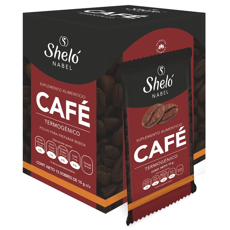 Sheló Nabel Cafe Termogenico Quemagrasa Reductivo Soluble En Agua O