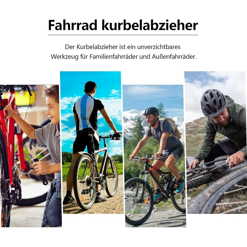 CMBXAQ Bicycle Crank Puller, 16 mm Key - Universal Bottom