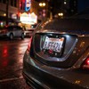 Hurifeng 1 Pack Black Bling License Plate Frame with Red