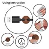 Flezoo Cord Holder Cable Clips, 12PCS Coffee Adhesive Cord Organizer