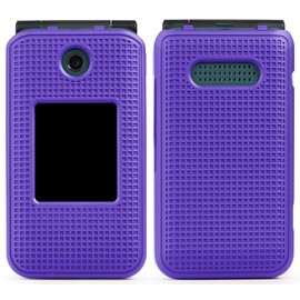 Case with Clip for Cingular Flip 4 (U102AA) / Cricket Debut Flip 2020 (U102AC) Case, Nakedcellphone Protective Hard Cover and Belt Hip Holster - Purple
