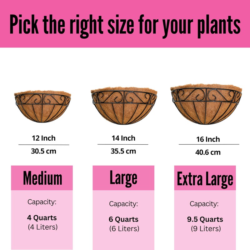 LaLaGreen Large Wall Planter Outdoor - 2 Pack, 14 Inch
