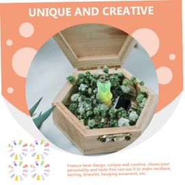 Operitacx 1set Glitter Bear Pendant Cute Charms Necklace Gummies Gummy Bear Charms Nail Rings Jewelry Charms for Jewelry Making Colorful Necklace Jewelry Making Kit Beads Resin 40pcs