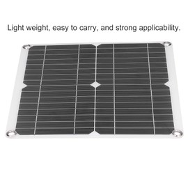 Solar Panel Kit, Panneau Solaire, 40W 18V 10A Solar Module Solar Controller with Dual Female USB Ports for RV,Trailer,Camping,Marine,Off Grid PV System