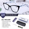 AQWANO Stylish Cat Eye Computer Reading Glasses Women, Oversized Designer