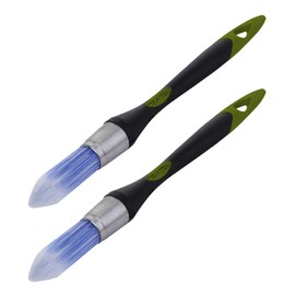 Bates- Trim Paint Brush, 2 pcs, 0.75" Inch, Black & Green Handle, Trim Brushes for Painting